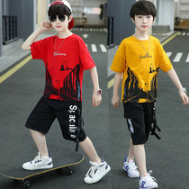 Boys summer clothing suit Chauchai Chauchai 2022 new CUHK Scout children Summer short sleeves Two sets