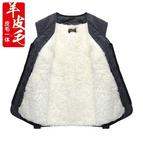 Демисезонный шерстяной утепленный жилет, для среднего возраста