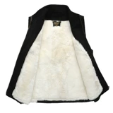 Демисезонный шерстяной утепленный жилет, для среднего возраста, из натуральной кожи