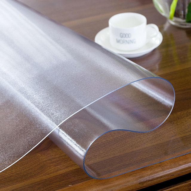 Transparent table mat soft pvc glass tablecloth waterproof and oil-proof no-wash anti-scald coffee table mat table mat crystal plate