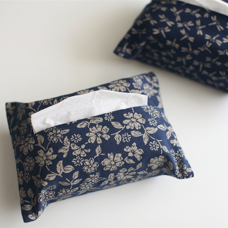 Flower branch dragonfly - nature time - Japanese style Japanese style imported fabric paper towel set paper towel bag original handmade