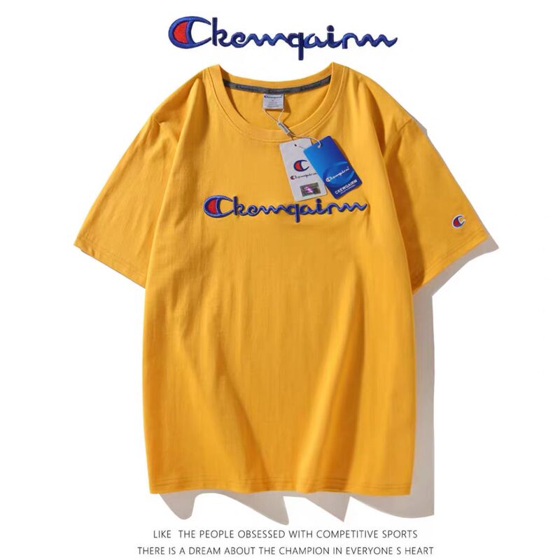 100% Embroidered Pure Cotton Half-Sleeve T-Shirt, Loose Fit, ins Trendy Letter Embroidery, Couple Short-Sleeve, Unisex Student T-Shirt 100% Embroidered Pure Cotton Half-Sleeve T-Shirt, Loose Fit, ins Trendy Letter Embroidery, Couple Short-Sleeve, Unisex Student T-Shirt