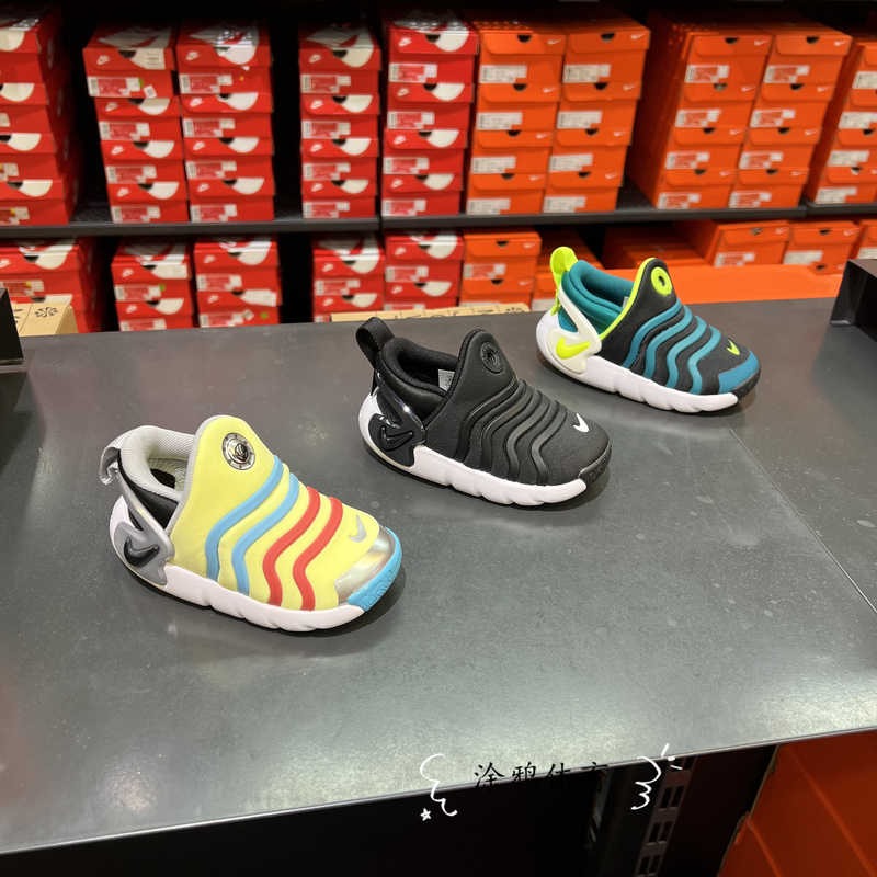 Authentic Nike Children's Slip-On Caterpillar Third-Generation Sports Running Shoes for Boys and Girls Dh3438