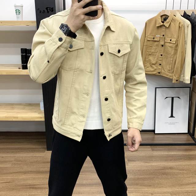 2024 Spring and Autumn Men's Slim New Jacket Lapel Lapel Casual Work Wear Handsome and Versatile Men's Tops