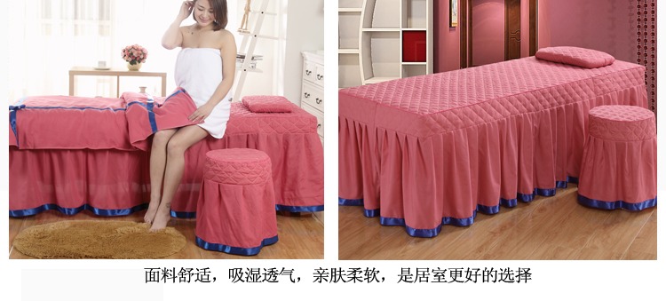 Mới làm đẹp cao cấp Hàn Quốc bao gồm bốn bộ thẩm mỹ viện massage trị liệu mát xa moxib phỏng giường bốn mùa phổ quát ga trải giường spa
