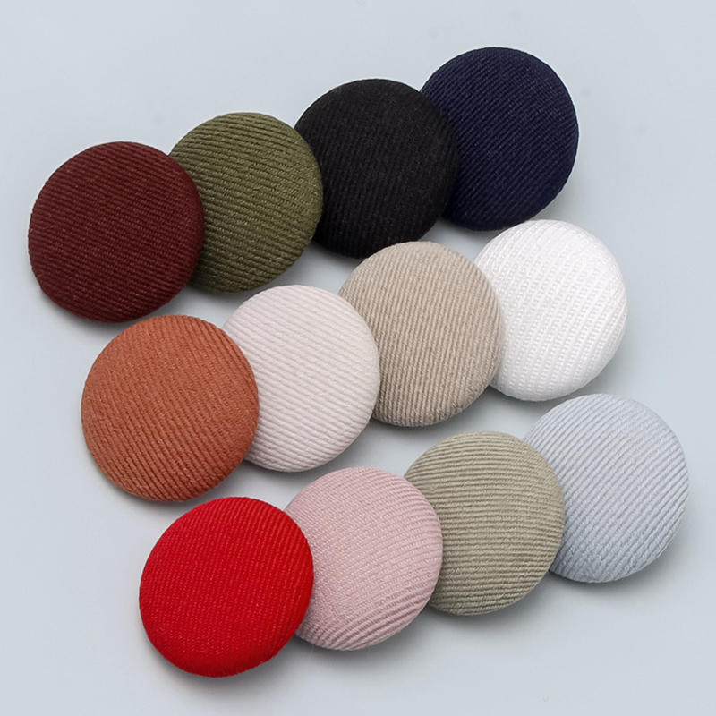 Round Fabric-Covered Buttons, Black Buttons for Women's Trench Coats, Versatile Clothing Buttons, Small Suit Metal Accessories Round Fabric-Covered Buttons, Black Buttons for Women's Trench Coats, Versatile Clothing Buttons, Small Suit Metal Accessories