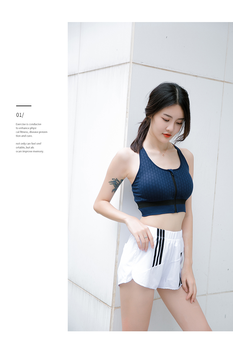 Tập hợp áo ngực thể thao chống sốc bộ sưu tập phó sinh viên sữa tập thể dục áo ngực yoga làm đẹp trở lại đồ lót nữ dây kéo - Đồ lót thể thao áo tập gym