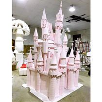 Qing Foam Sculpture Customized European-style Like Box Arches Flying Horse Peony Flowers Series High-end Wedding Bubble Engraving and TV props