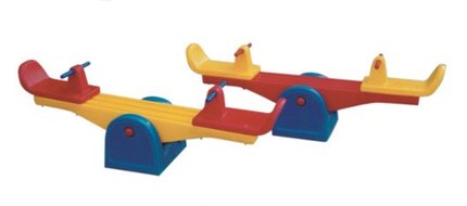 Kindergarten animal warp rock horse double playground 4S shop children's toy roll peacock seesaw thickening