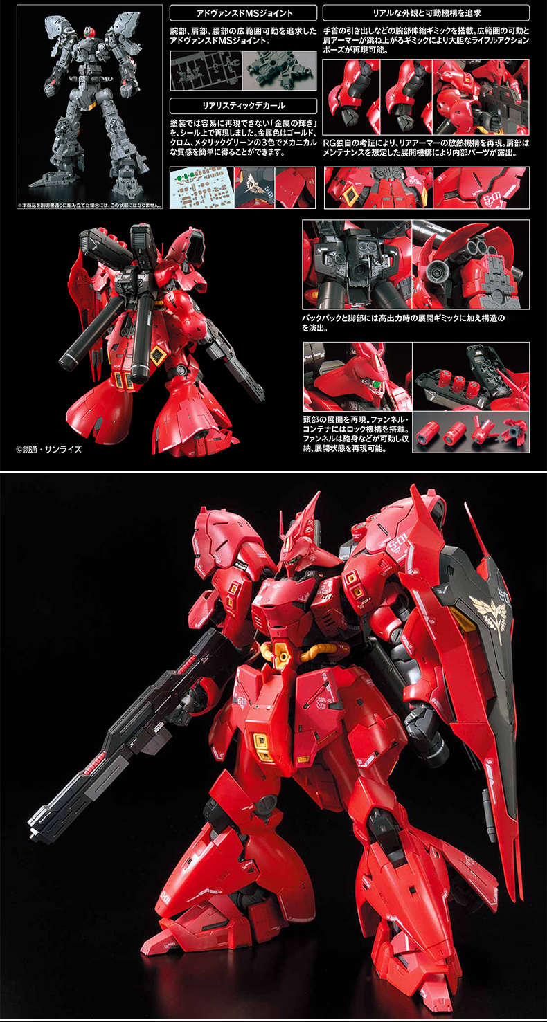 Mô hình Gundam Bandai RG 29 1 144 Sharjah MSN-04 SAZABI Sharjah - Gundam / Mech Model / Robot / Transformers mo hinh gundam