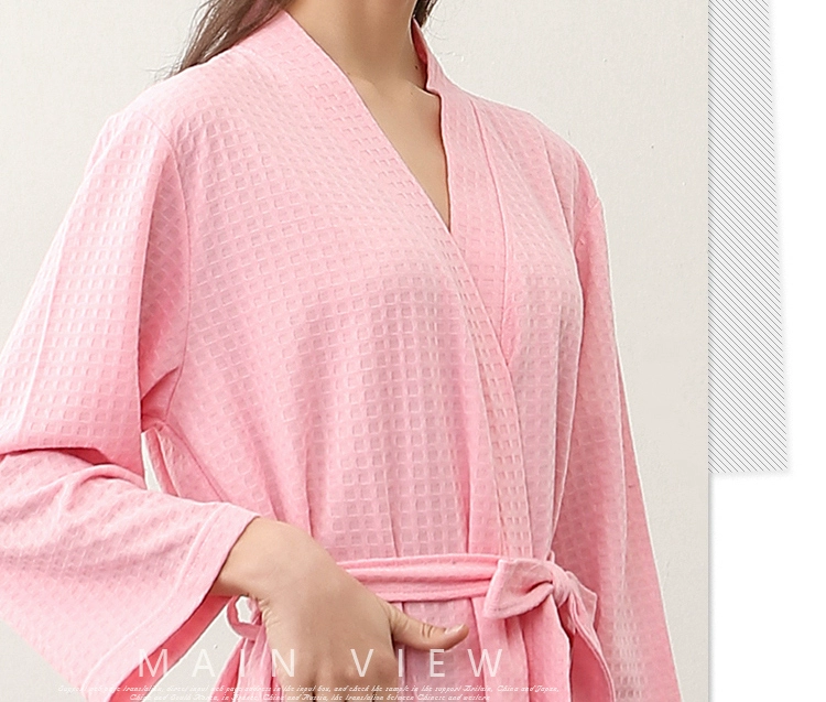 Áo choàng tắm nữ mùa hè mỏng sexy nightdress waffle couple áo ngủ nam mùa xuân và mùa thu yukata SPA dành cho người lớn đồ ngủ