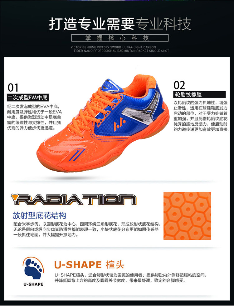Chaussures de Badminton uniGenre - Ref 849345 Image 9