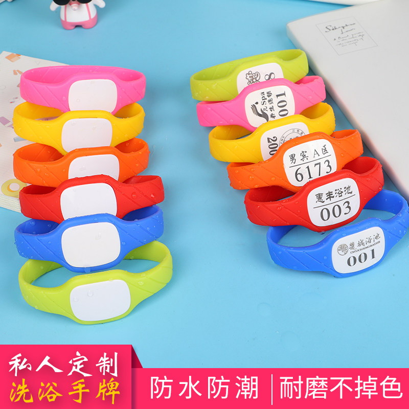 Bath sauna hand card bathroom sauna gym locker electronic lock induction custom digital number bracelet