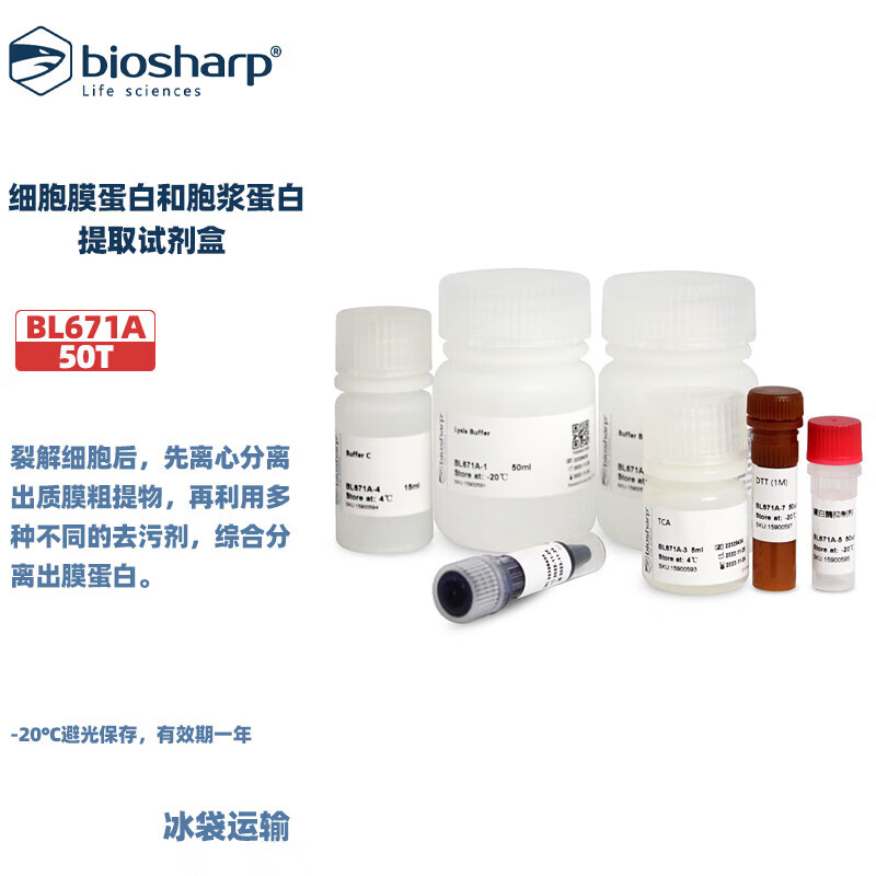 白鲨 BL671A  BL671B 细胞膜蛋白和胞浆蛋白提取试剂盒  50T/100T