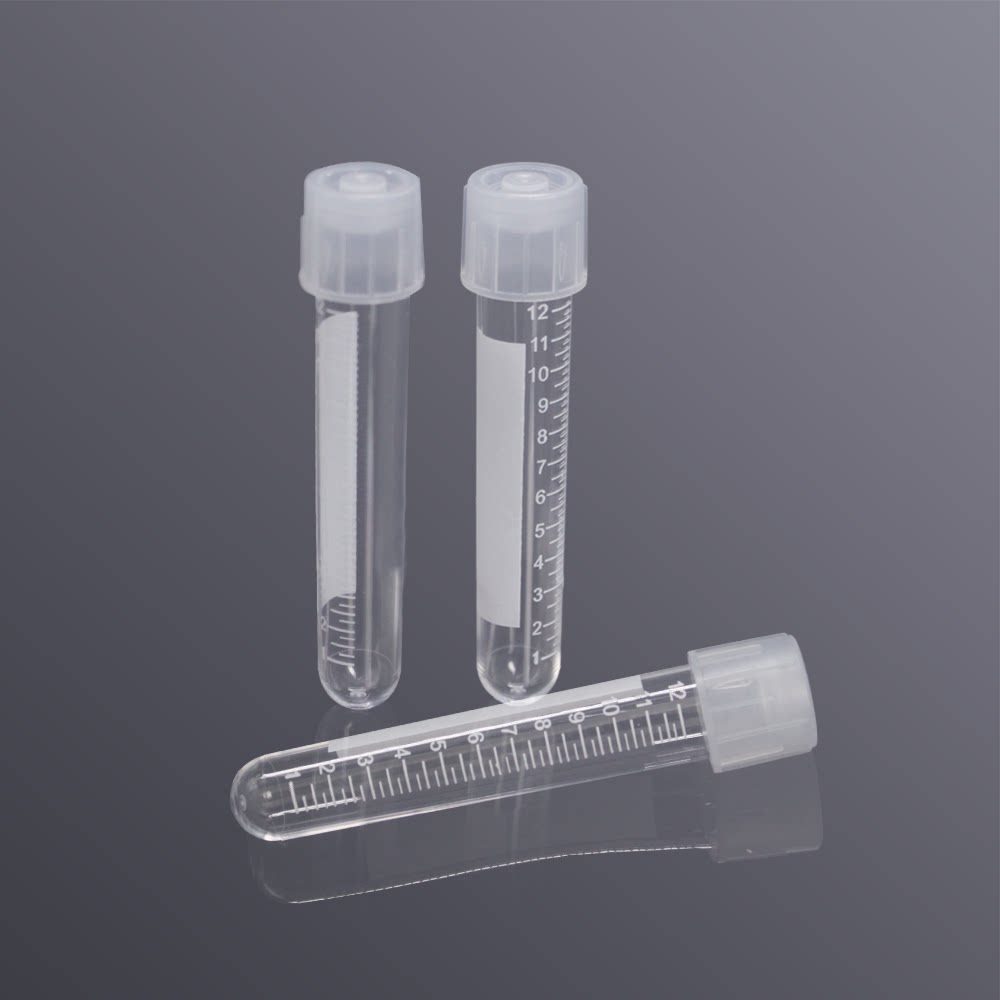BS-PST-14-G-S2 14ml圆底试管/摇菌管, 印刷刻度,双凸位盖,无菌