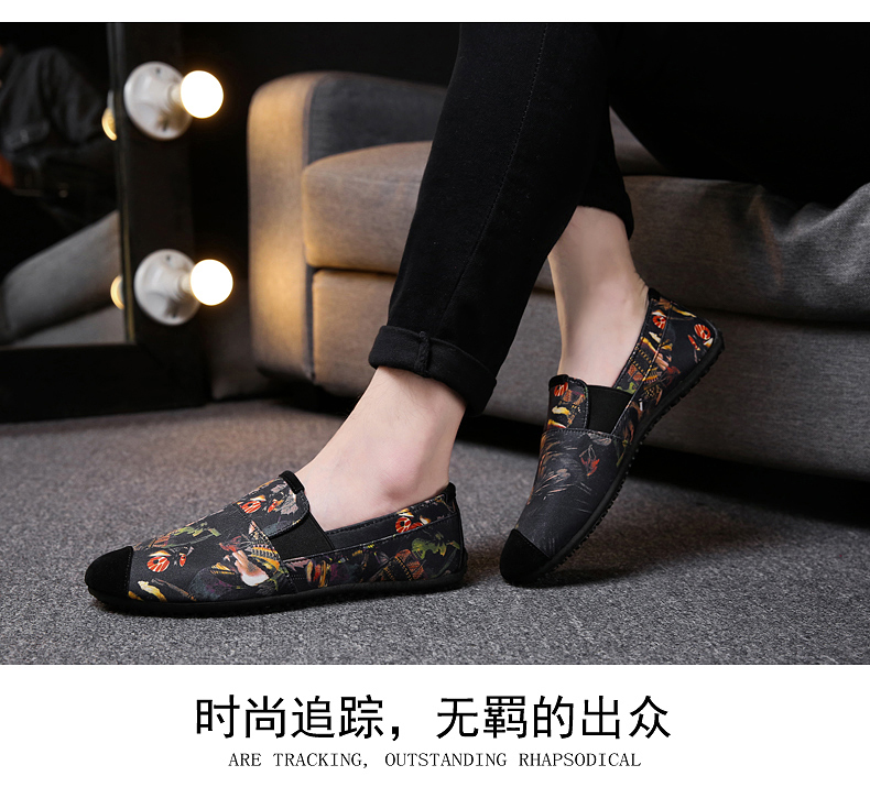 Giày vải mùa xuân và mùa hè Giày nam giày thông thường một đôi giày lười giày khử mùi Giày thủy triều nam thoáng khí giày vải Bắc Kinh cũ giày thể thao nam hàng hiệu