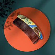 New Chinese Valentines Day gift for girlfriend Chinese Valentines Day gift box wooden comb with inlaid teeth comb Acacia with inlaid teeth