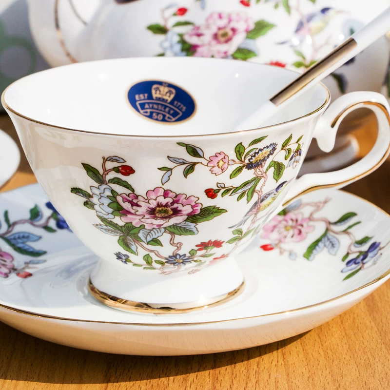 AYNSLEY British Сделано в чашке Classic Porcelain Black Tea Ceramic Cup Afternoon Tea Cup Plate Import Coffee Cup Disc
