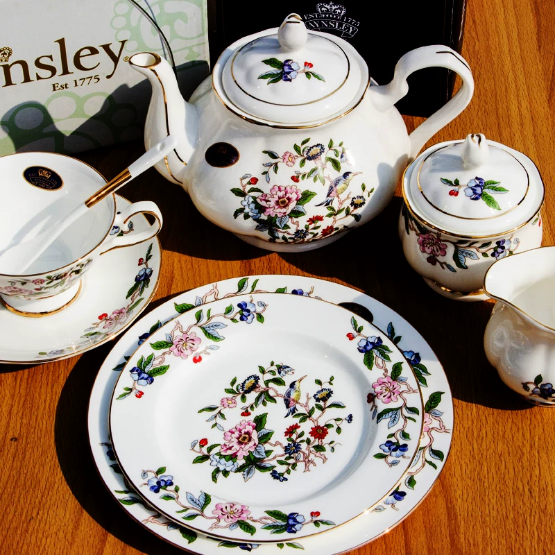 AYNSLEY British Сделано в чашке Classic Porcelain Black Tea Ceramic Cup Afternoon Tea Cup Plate Import Coffee Cup Disc