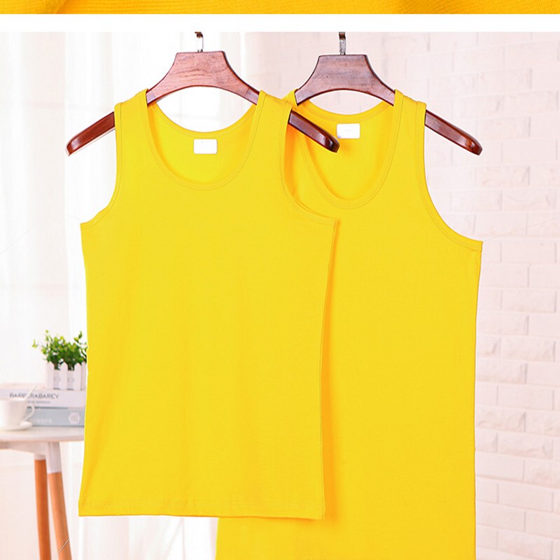 Pure Cotton Golden Yellow Vest for Men and Women in Their Zodiac Year, Modal Elastic Bright Red Wedding Slim-Fit Camisole Underwear