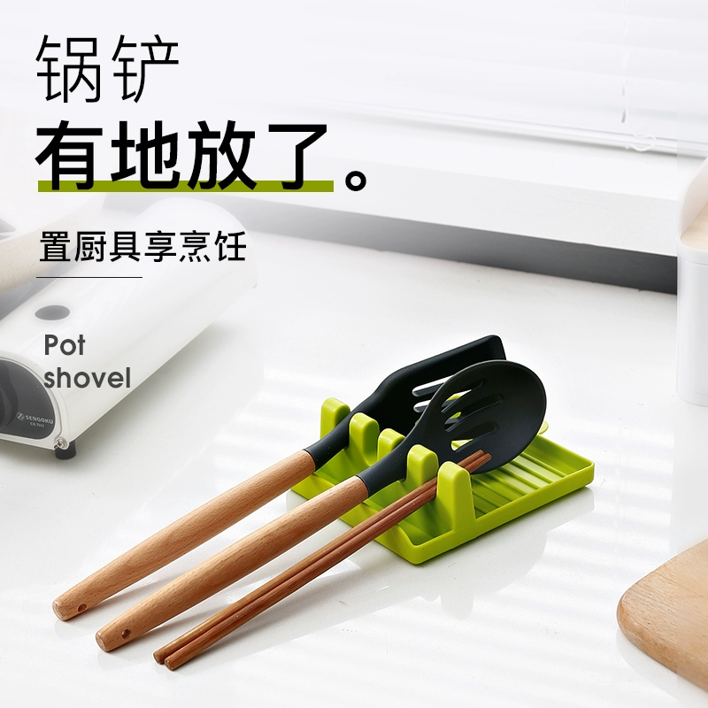 Bếp nắp nồi nấu giá xẻng nơi đặt giá bếp muỗng súp bộ đồ ăn đũa đũa lưu trữ giá nhựa spatula rack - Phòng bếp