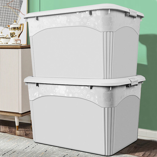 Storage box plastic extra large clothes finishing box toy storage box thickened storage basket household storage artifact