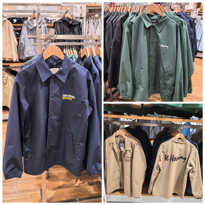 Uniqlo Men's and Women's Coach Jacket Ut Basquiat Casual Jacket 479722 479723 Uniqlo Men's and Women's Coach Jacket Ut Basquiat Casual Jacket 479722 479723