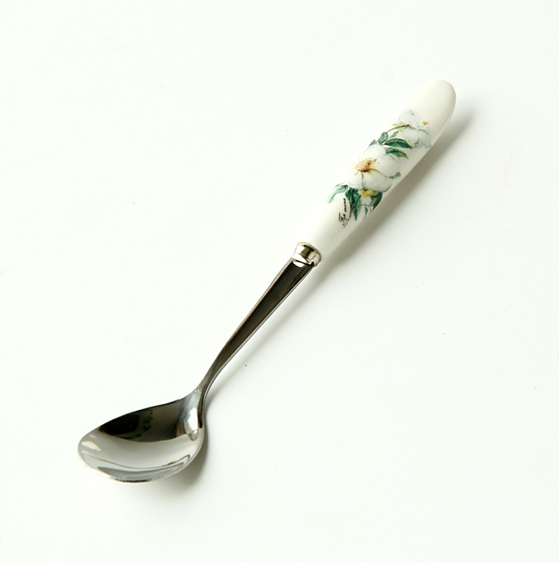 [article to transport] han edition ipads China tea service of form a complete set of coffee spoon 】 【 small coffee spoon, spoon, ceramic cream run out