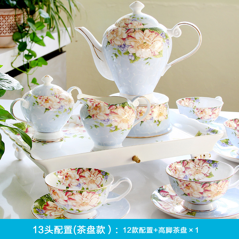 Ou tea set suits for ipads China English afternoon tea tea set ceramics with red cup tray of a complete set of coffee cups and saucers