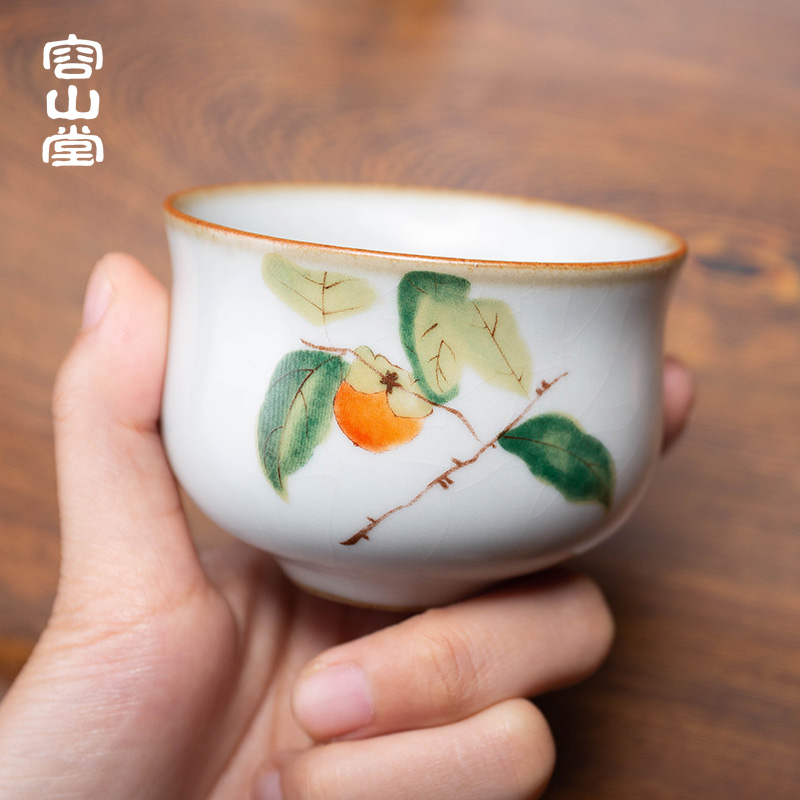 2019年茶博会获奖品牌 容山堂 官窑彩绘茶杯 品茗杯功夫茶具 天猫优惠券折后￥18.25包邮（￥21.25-3）5款可选