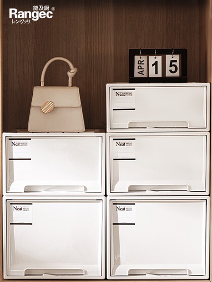 收纳箱抽屉式家用衣服透明整理箱塑料衣物内衣收纳盒衣柜储物柜子