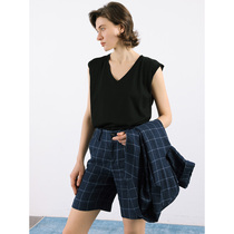 evewang custom slub cotton fabric vest womens summer cool thin T-shirt simple and versatile sleeveless top