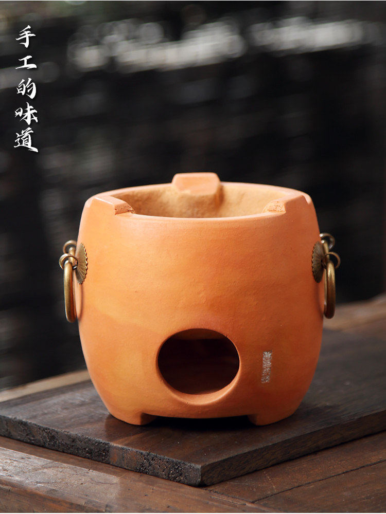 S588童文宋红泥小火炉功夫煮茶炉陶土橄榄炭炉闽西副榜炉砂铫家用-阿里巴巴