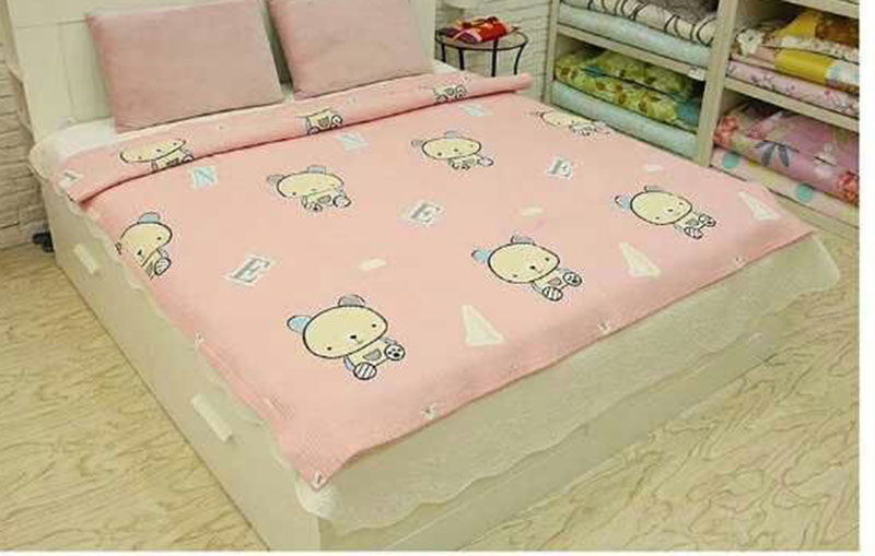 Giá trị bông phong cách Hàn Quốc twill rửa bí mật chăn bông mùa hè trải giường ga trải giường nệm mùa hè mát mẻ giường tấm ga trải giường
