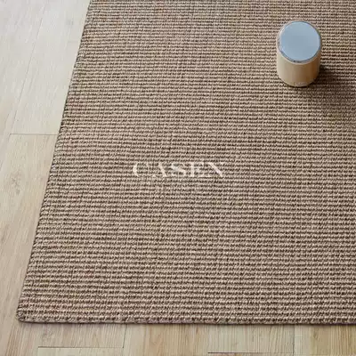 Cezanne imported thickened hand-edged sisal carpet Zen simple living room coffee table New Chinese tea room floor mat customization