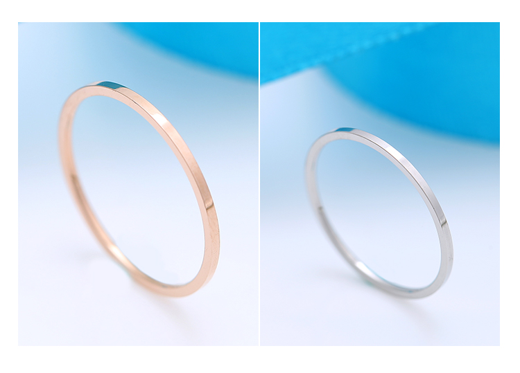 Nhẫn 4 mảnh Hàn Quốc Nhẫn nữ mạ vàng hồng 18K chỉ số nhẫn trang sức nhẫn Nhật Bản và Hàn Quốc nhẫn đồng xu