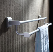  Good Leja space aluminum 60 cm double layer towel rack towel bar 86332-1 length can be changed