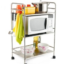 Dapai house stainless steel microwave oven rack kitchen floor multi-layer pot rack oven pulley thickened