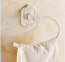 Advanced European Ivory White Carved Towel Ring Towel Ring Towel Hanging Ring European Towel Hanging Ring Towel Hanging