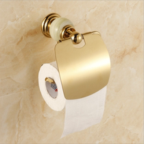 Shuyida European tissue holder jade toilet paper holder titanium rose gold toilet paper holder all copper tissue box