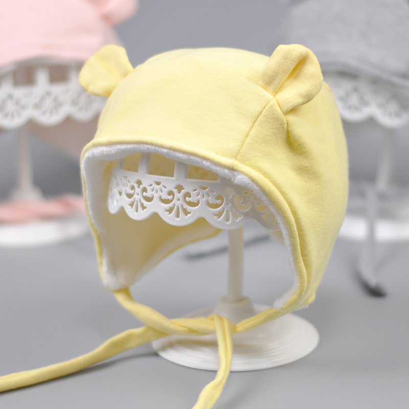 Han baby boy and girl baby wind protection with headfetal hat double deck baby spring and autumn hat