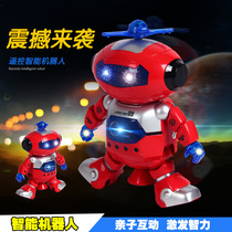 New space dancing electric robot Brand new 360-degree rotating light music infrared hot sale play