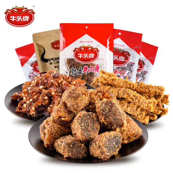 贵州特产 牛头牌 牛肉干组合 278g 天猫优惠券折后¥26.9包邮(¥46.9-20)多味可选 贵州特产 牛头牌 牛肉干组合 278g 天猫优惠券折后¥26.9包邮(¥46.9-20)多味可选