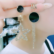 AB Models Pentagram Earrings 2021 New Tide Ocean EXAGGERATED ASYMMETRICAL EARWEAR TEMPERAMENT SUPERIOR ATMOSPHERIC SILVER PIN