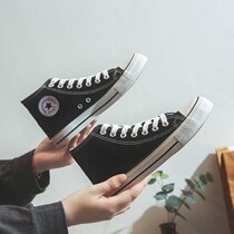 Net red shoes children trendy shoes Super fire spring new high canvas shoes female students Joker Korean trend