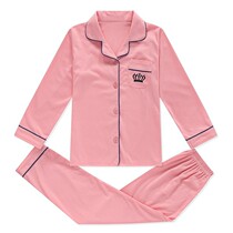 Child Sleepwear Spring Fall Girl Pure Cotton Long Sleeve Parenting Suit CUHK Girl Baby Girls Home Clothes 