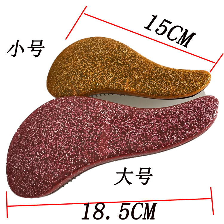 New grate in addition to lice head comb large shiny pink hairdresser TT comb Anti-static massage Comb Cross Border Hot Sell
