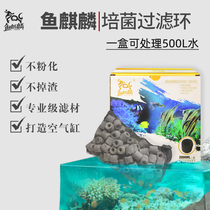 Fish unicorn culture bacteria filter ring bacteria house Aquarium bottom filter fish pond Nitrifying bacteria Ceramic ring fish tank filter material