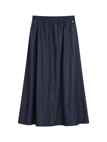 Японская тонкая длинная юбка, эластичная талия, А-силуэт