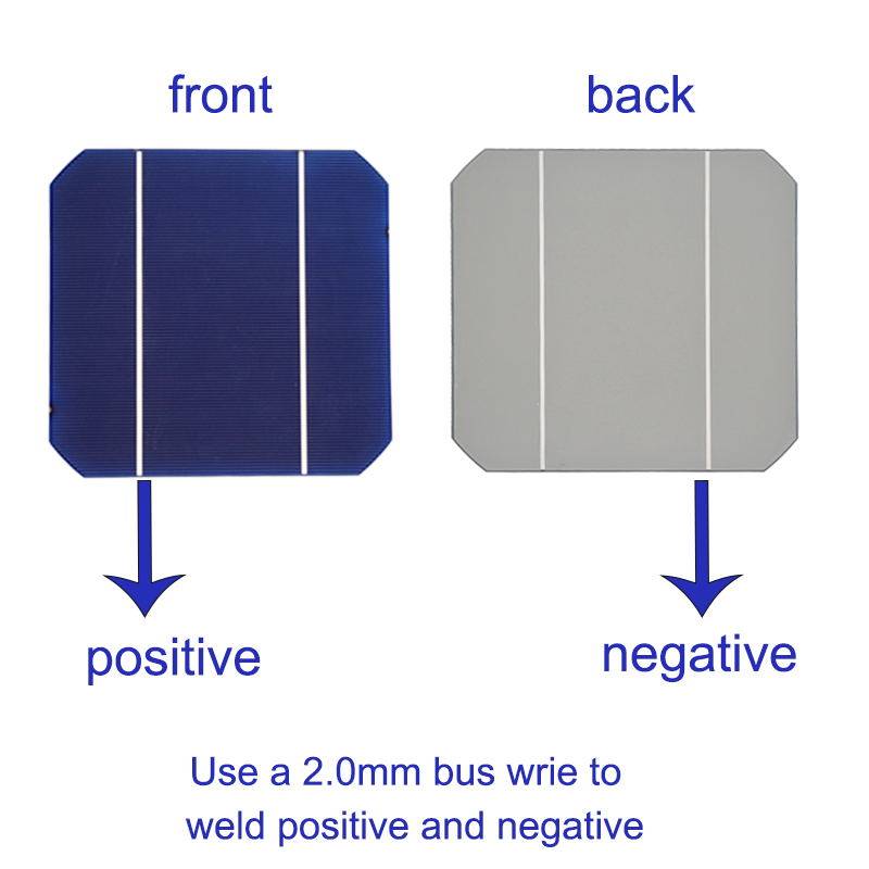 Monocrystalline silicon wafer photovoltaic cell DIY module solar raw material 125X125mm unprocessed new product